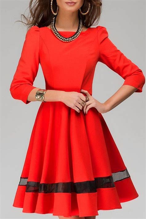 fendi red 3 4 sleeve dress